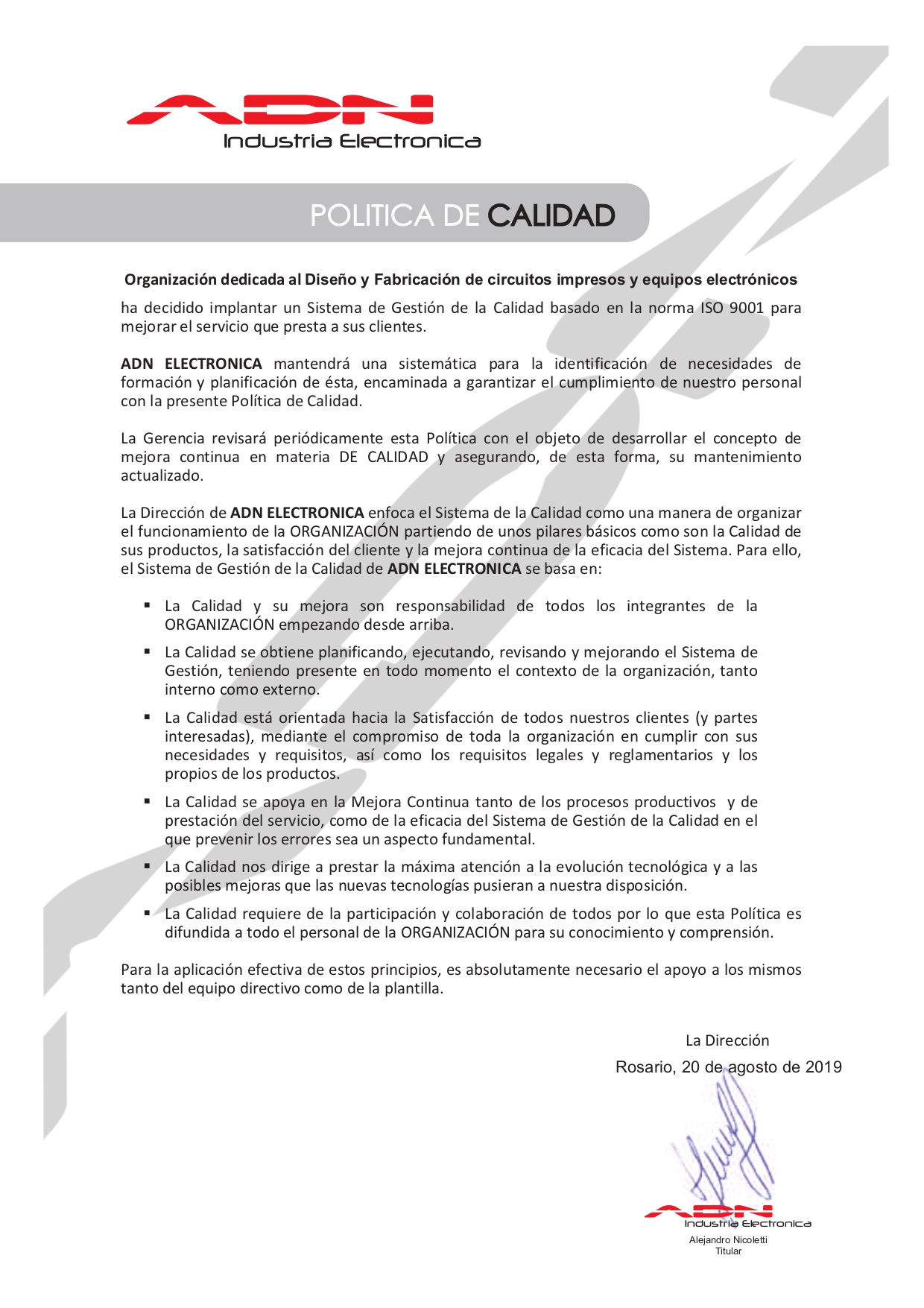 Intedya ISO 9001 Certificate